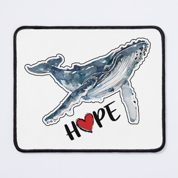 Item preview, Watercolor Humpback Whale Hope Ocean Sea Life designed and sold by Kathrina Graf.