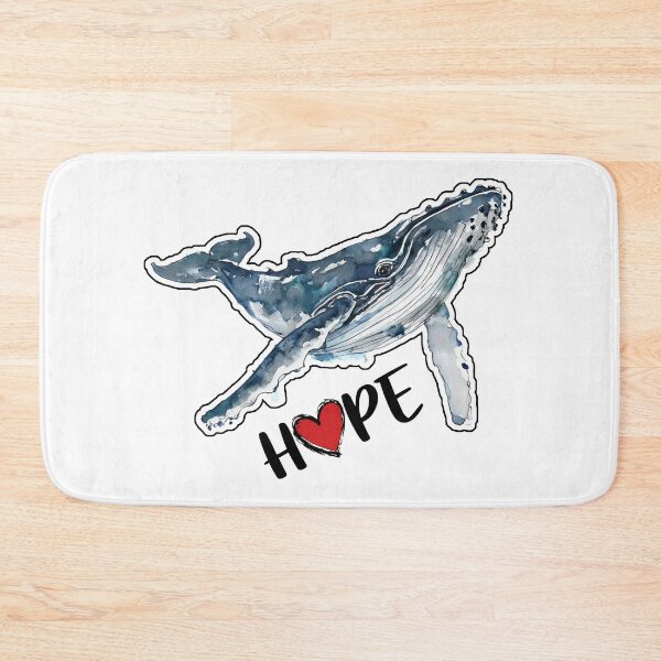 Item preview, Watercolor Humpback Whale Hope Ocean Sea Life designed and sold by Kathrina Graf.