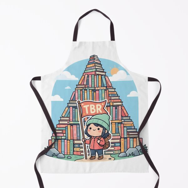 Item preview, TBR Mountain Climber Book Stack Reading Challenge Sticker designed and sold by PuddlePixels.