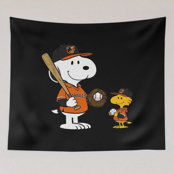 Item preview, Baltimore Orioles Snoopy Woodstock Baseball designed and sold by Morphologiona.