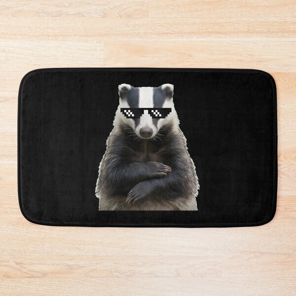 Item preview, Cool Badger Wearing Thug Life Pixel Sunglasses designed and sold by k3rstman1.