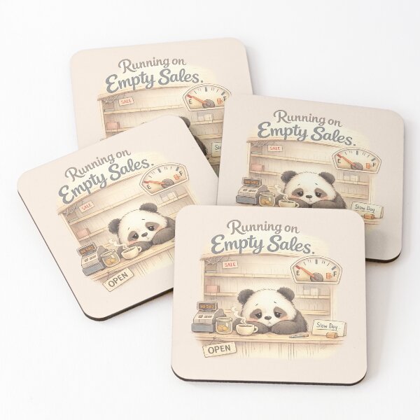 Item preview, Running on Empty Sales | Cute Panda Shop Owner Fuel Crisis Kawaii Pastel Art designed and sold by PopCulturePixel.
