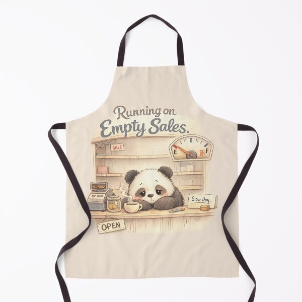 Item preview, Running on Empty Sales | Cute Panda Shop Owner Fuel Crisis Kawaii Pastel Art designed and sold by PopCulturePixel.