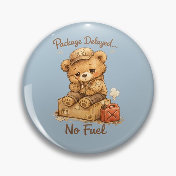 Item preview, Cute Bear Delivery Driver | Package Delayed No Fuel Kawaii Cozy Illustration designed and sold by PopCulturePixel.