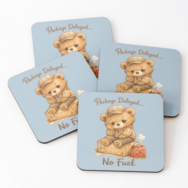 Item preview, Cute Bear Delivery Driver | Package Delayed No Fuel Kawaii Cozy Illustration designed and sold by PopCulturePixel.