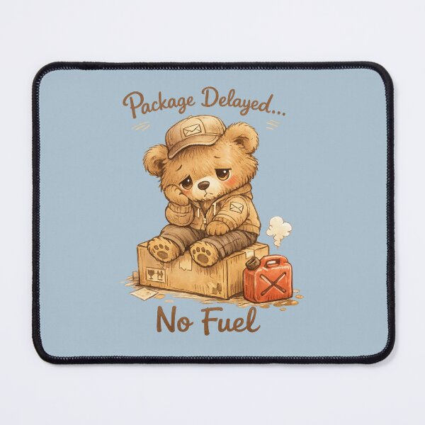 Item preview, Cute Bear Delivery Driver | Package Delayed No Fuel Kawaii Cozy Illustration designed and sold by PopCulturePixel.