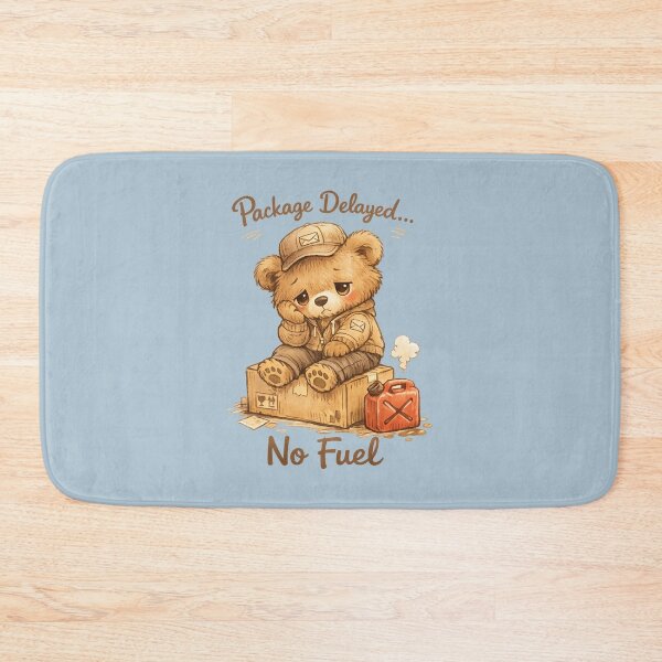 Item preview, Cute Bear Delivery Driver | Package Delayed No Fuel Kawaii Cozy Illustration designed and sold by PopCulturePixel.