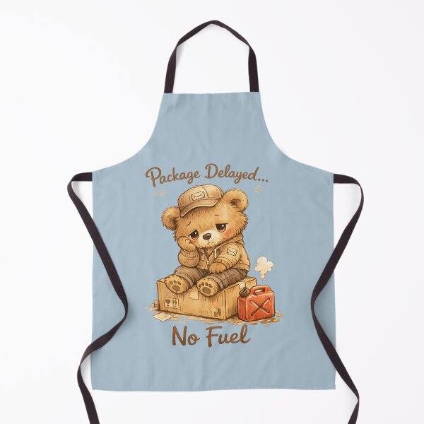 Item preview, Cute Bear Delivery Driver | Package Delayed No Fuel Kawaii Cozy Illustration designed and sold by PopCulturePixel.
