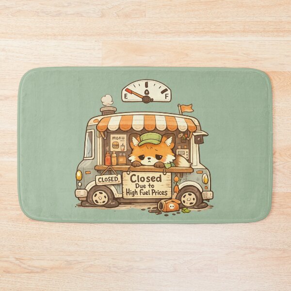 Item preview, Cute Fox Food Truck Closed Due to High Fuel Prices | Kawaii Small Business Struggle Art designed and sold by PopCulturePixel.
