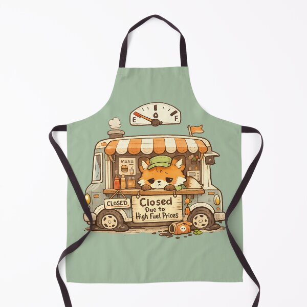 Item preview, Cute Fox Food Truck Closed Due to High Fuel Prices | Kawaii Small Business Struggle Art designed and sold by PopCulturePixel.