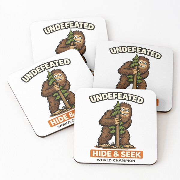 Item preview, Bigfoot Undefeated Hide and Seek World Champion Funny Hiking Shirt Sasquatch Gift designed and sold by Raven Studios.