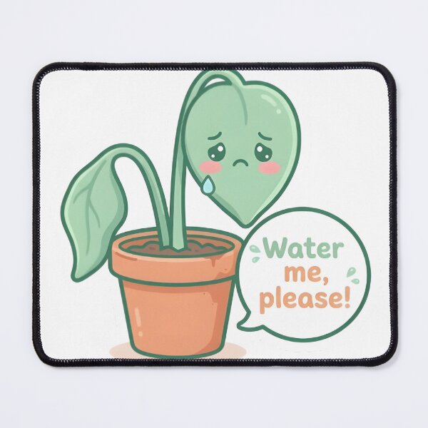 Item preview, Water Me Please Cute Plant Reminder Sticker designed and sold by PuddlePixels.