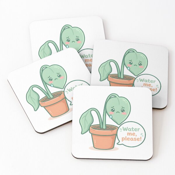 Item preview, Water Me Please Cute Plant Reminder Sticker designed and sold by PuddlePixels.