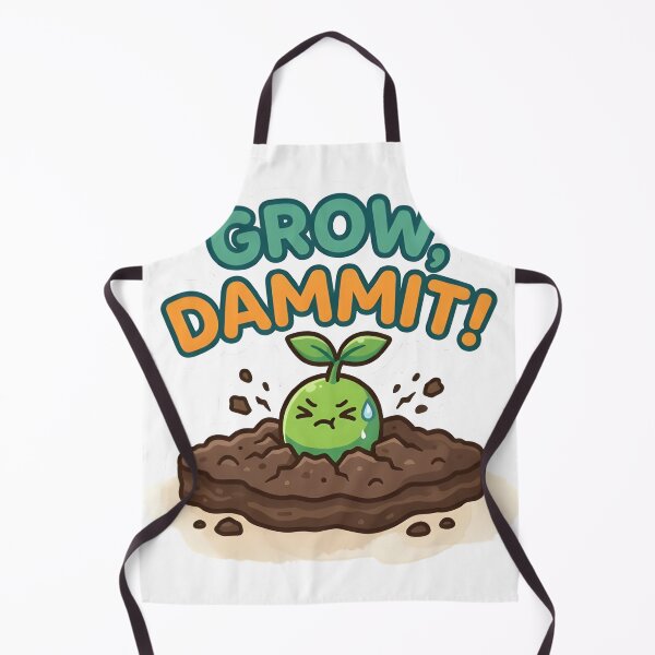Item preview, Grow Dammit Sassy Plant Parent Frustrated Sticker designed and sold by PuddlePixels.