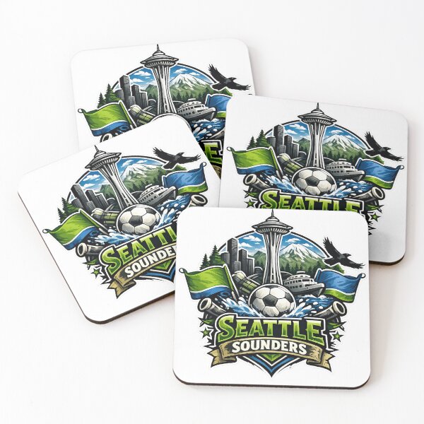Item preview, Seattle Sounders Soccer Design Space Needle Football Fan Shirt Pacific Northwest Skyline MLS Inspired Sports Graphic Gift designed and sold by GarnerSupplyCo.