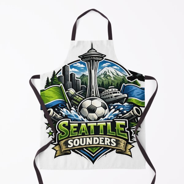 Item preview, Seattle Sounders Soccer Design Space Needle Football Fan Shirt Pacific Northwest Skyline MLS Inspired Sports Graphic Gift designed and sold by GarnerSupplyCo.