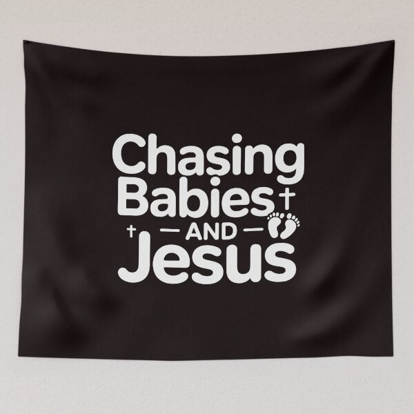 Item preview, Chasing Babies And Jesus Tshirt – Christian Mom T-Shirt Funny Parenting Quotes designed and sold by Redgiant87x.