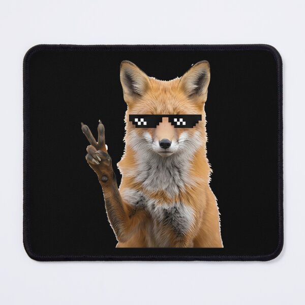 Item preview, Cool Red Fox Wearing Pixel Sunglasses Peace Sign designed and sold by k3rstman1.
