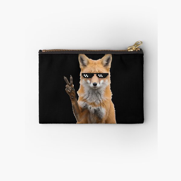 Item preview, Cool Red Fox Wearing Pixel Sunglasses Peace Sign designed and sold by k3rstman1.