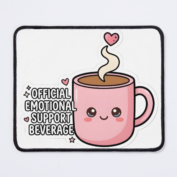 Item preview, Emotional Support Coffee Teacher Mug Sticker designed and sold by PuddlePixels.