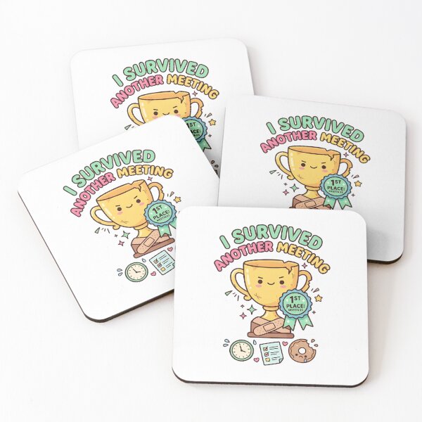 Item preview, Survived Another Meeting Teacher Sticker designed and sold by PuddlePixels.