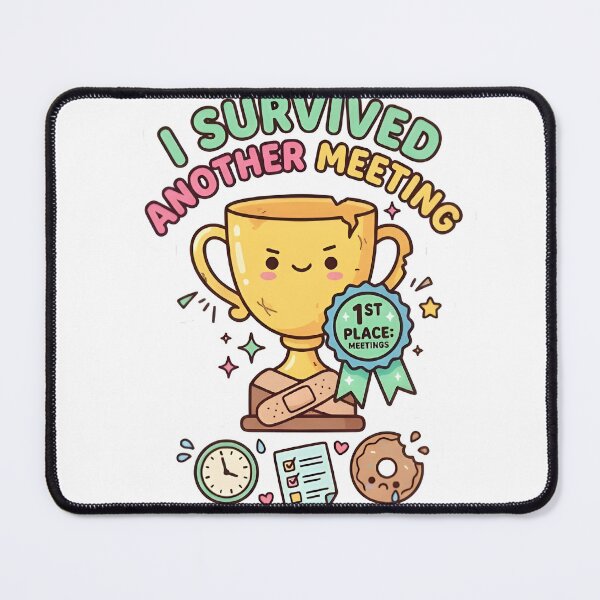 Item preview, Survived Another Meeting Teacher Sticker designed and sold by PuddlePixels.
