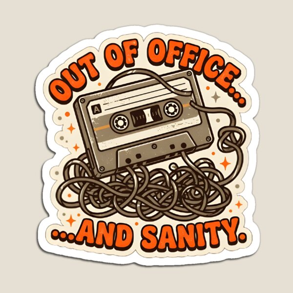 Item preview, Out of Office Sanity Teacher Burnout Sticker designed and sold by PuddlePixels.