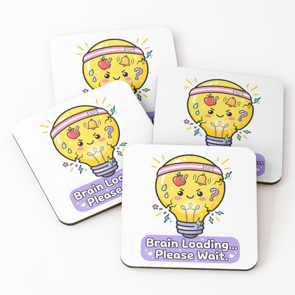 Item preview, Brain Loading Please Wait Teacher Sticker designed and sold by PuddlePixels.