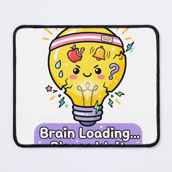 Item preview, Brain Loading Please Wait Teacher Sticker designed and sold by PuddlePixels.