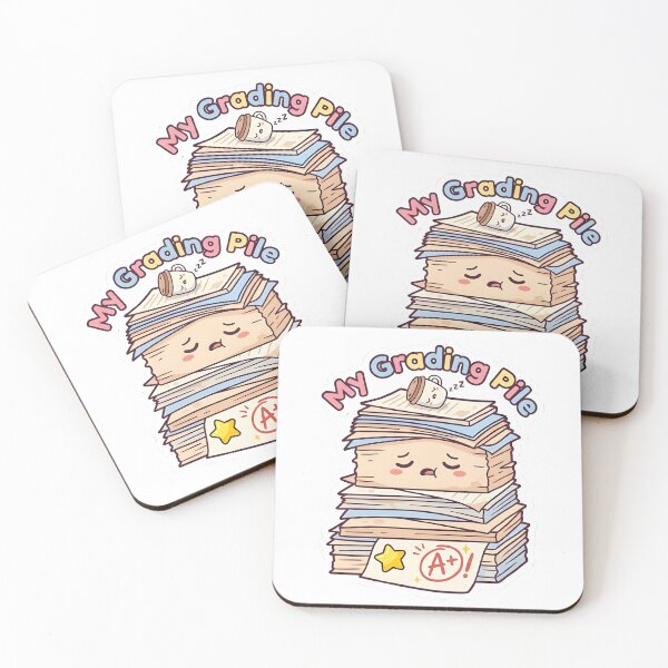 Item preview, My Grading Pile Teacher Humor Sticker designed and sold by PuddlePixels.
