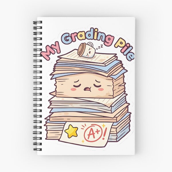 Item preview, My Grading Pile Teacher Humor Sticker designed and sold by PuddlePixels.