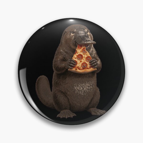 Item preview, Funny Platypus Eating Pepperoni Pizza Slice designed and sold by k3rstman1.