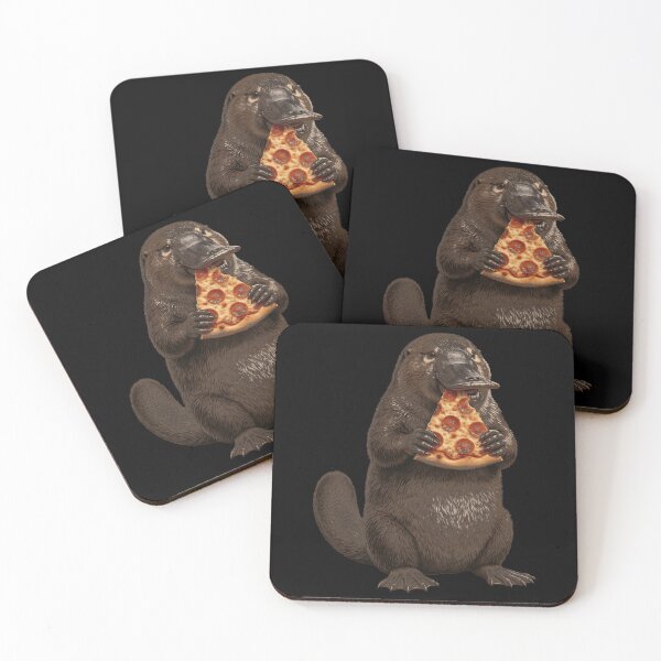 Item preview, Funny Platypus Eating Pepperoni Pizza Slice designed and sold by k3rstman1.