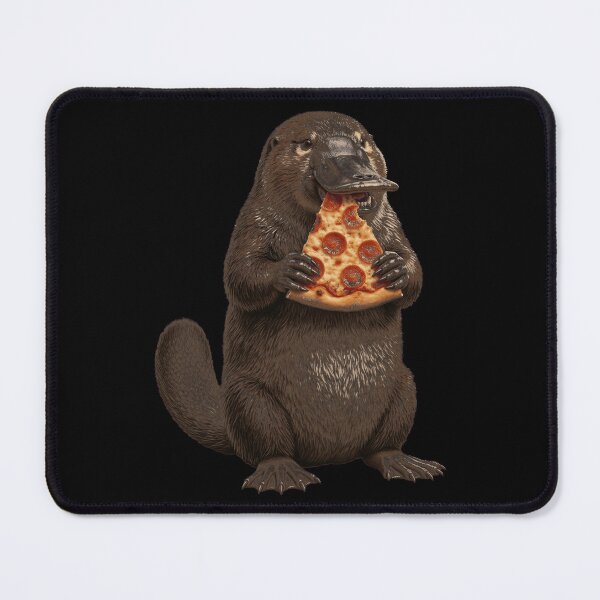 Item preview, Funny Platypus Eating Pepperoni Pizza Slice designed and sold by k3rstman1.