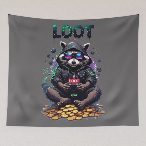 Item preview, Gaming Gang: Loot Overlord - Trash Panda Streetwear designed and sold by Shift-Bloom.