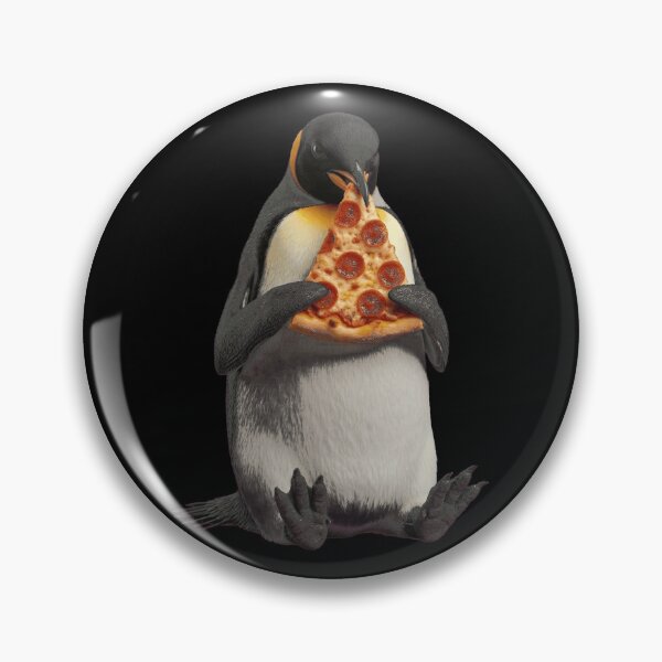 Item preview, Funny King Penguin Eating Pepperoni Pizza Slice designed and sold by k3rstman1.