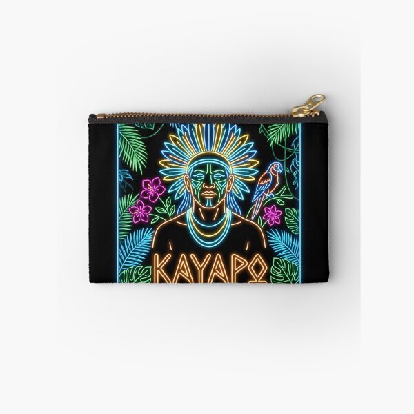 Item preview, Kayapó Neon Tribal – Amazonian Indigenous Warrior Glow | Jungle Boho Ethnic Art designed and sold by G-A-D-U.