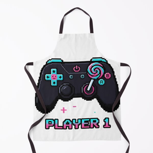 Item preview, Player 1 Retro Gamer Smiley Controller Sticker designed and sold by PuddlePixels.