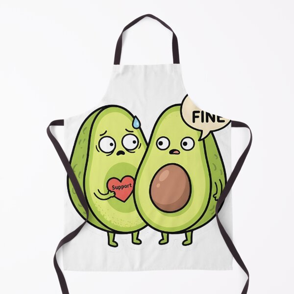 Item preview, Anxious Avocado "I’m Fine" Funny Sticker designed and sold by PuddlePixels.