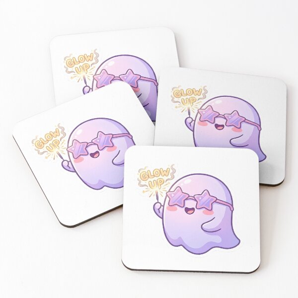 Item preview, Glow Up Ghost Cute Pastel Sticker designed and sold by PuddlePixels.