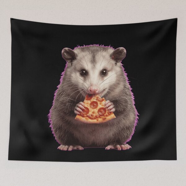 Item preview, Funny Opossum Eating Pepperoni Pizza Snack designed and sold by k3rstman1.