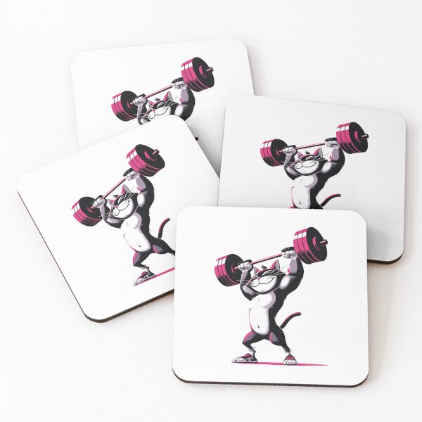 Item preview, Gym Cat Lifting Weights Funny Fitness T-Shirt Cat Lover Design designed and sold by khemjiraphoto.