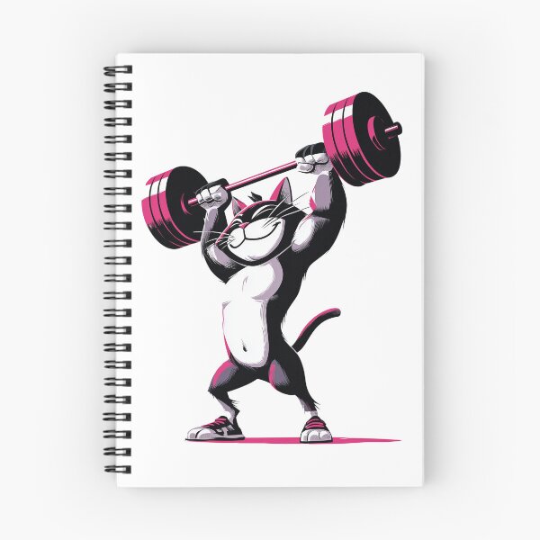 Item preview, Gym Cat Lifting Weights Funny Fitness T-Shirt Cat Lover Design designed and sold by khemjiraphoto.