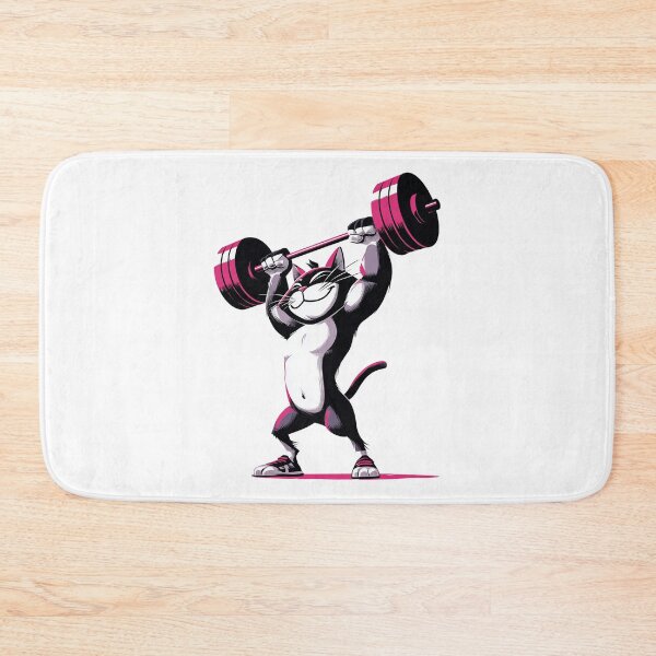 Item preview, Gym Cat Lifting Weights Funny Fitness T-Shirt Cat Lover Design designed and sold by khemjiraphoto.