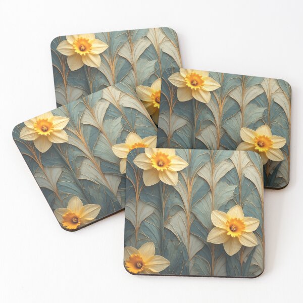 Item preview, Beautiful art deco inspired daffodils designed and sold by MaxwellsImages.
