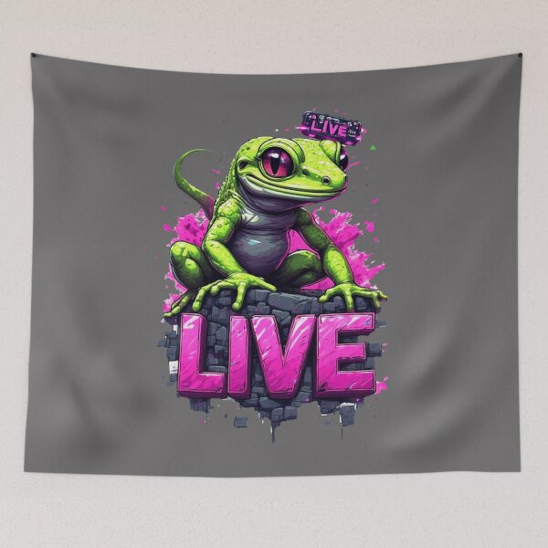 Item preview, Gaming Gang:Live Gecko - Pro Streamer Glitch Art Streetwear designed and sold by Shift-Bloom.