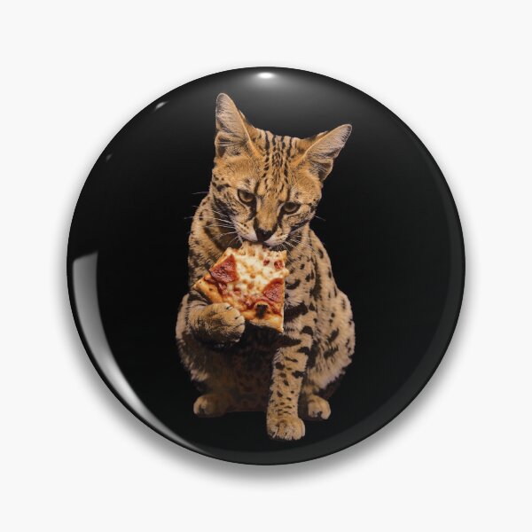 Item preview, Serval Cat Eating Pepperoni Pizza Slice designed and sold by k3rstman1.