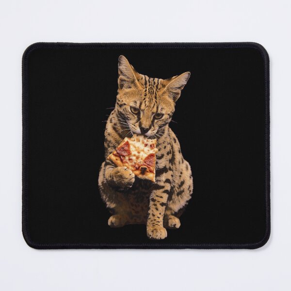 Item preview, Serval Cat Eating Pepperoni Pizza Slice designed and sold by k3rstman1.