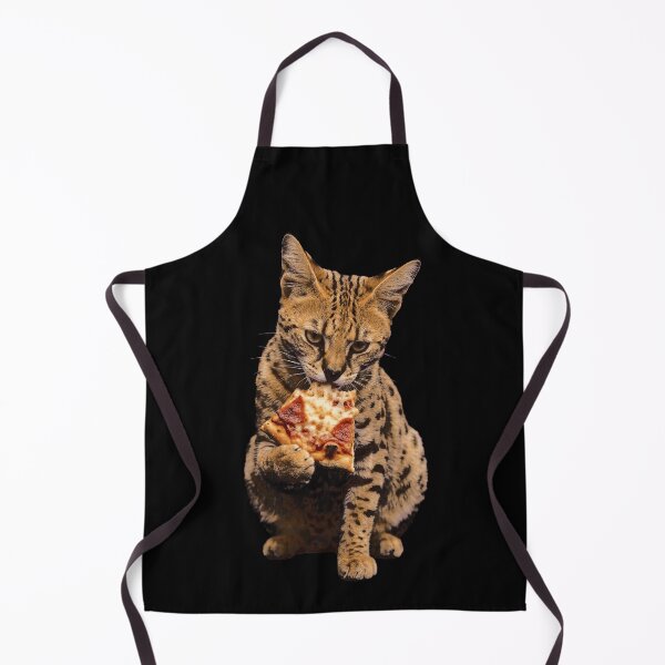 Item preview, Serval Cat Eating Pepperoni Pizza Slice designed and sold by k3rstman1.