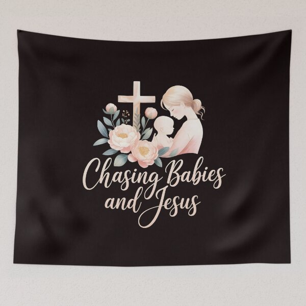Item preview, Chasing Babies And Jesus Tshirt – Funny Christian Shirts Jesus Loving Mom designed and sold by Redgiant87x.